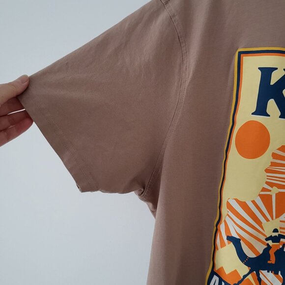 Kappa Graphic T-Shirt XL Brown Desert Camel Print “Always Authentic” Streetwear - Picture 7 of 8